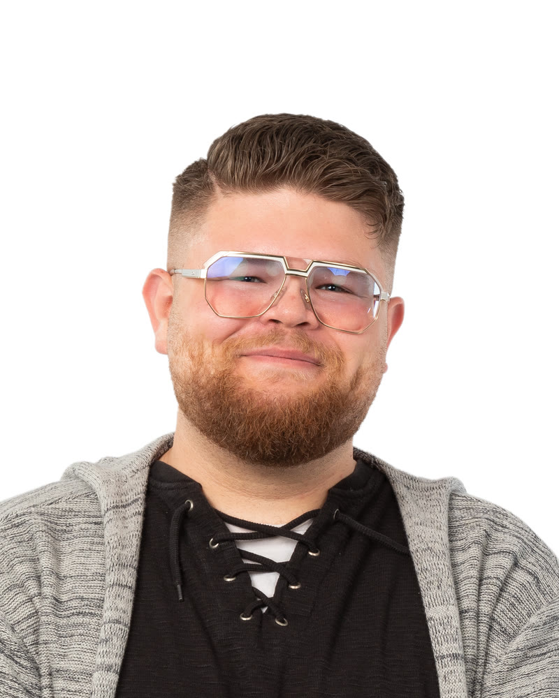 Porträt von Finn Schmidt, Augenoptiker